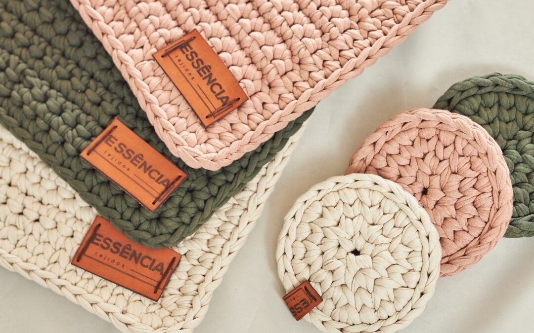 español) Cesta redonda Crochet Trapillo. Papel Higienico. 